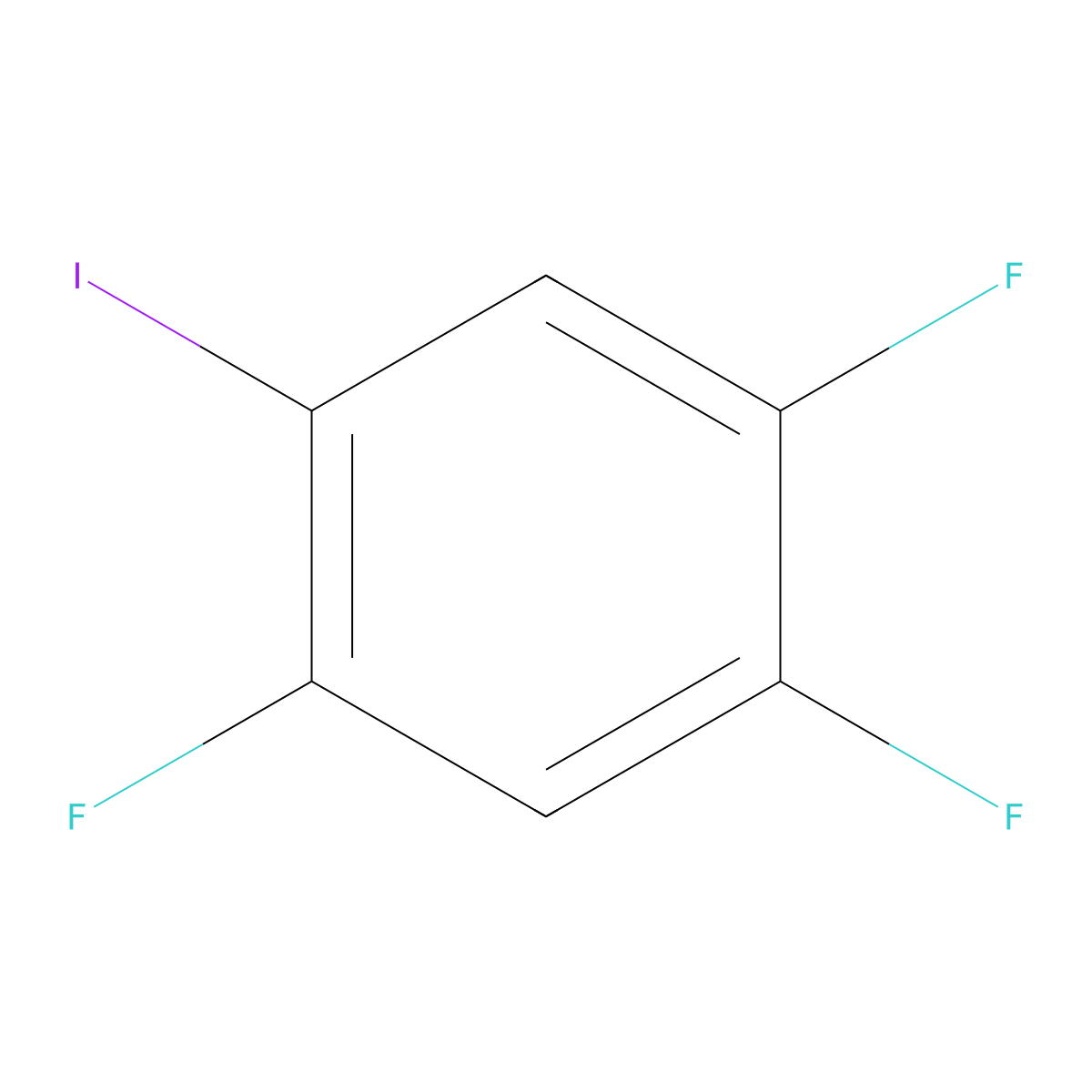 2,4,5-Trifluoroiodobenzene molecular structure, CAS 17533-08-3