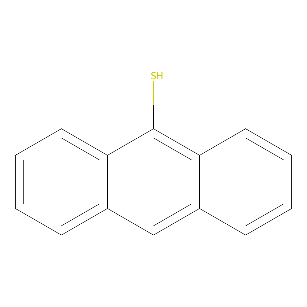 9-Anthracenethiol molecular structure, CAS 17534-14-4