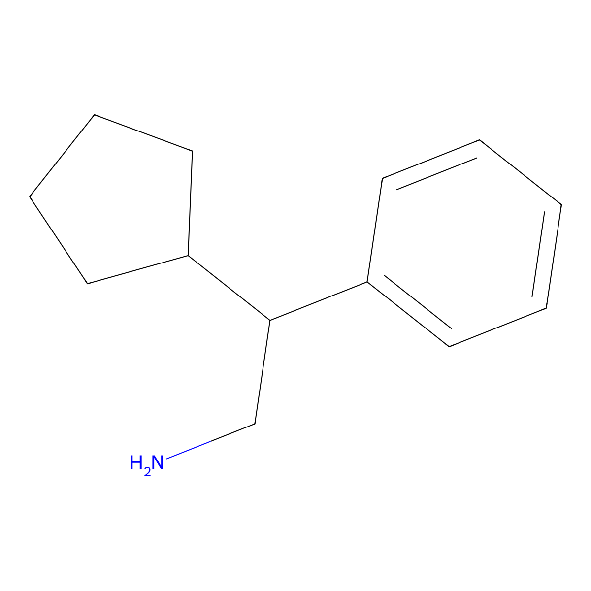 2-Cyclopentyl-2-phenylethanamine molecular structure, CAS 175343-28-9