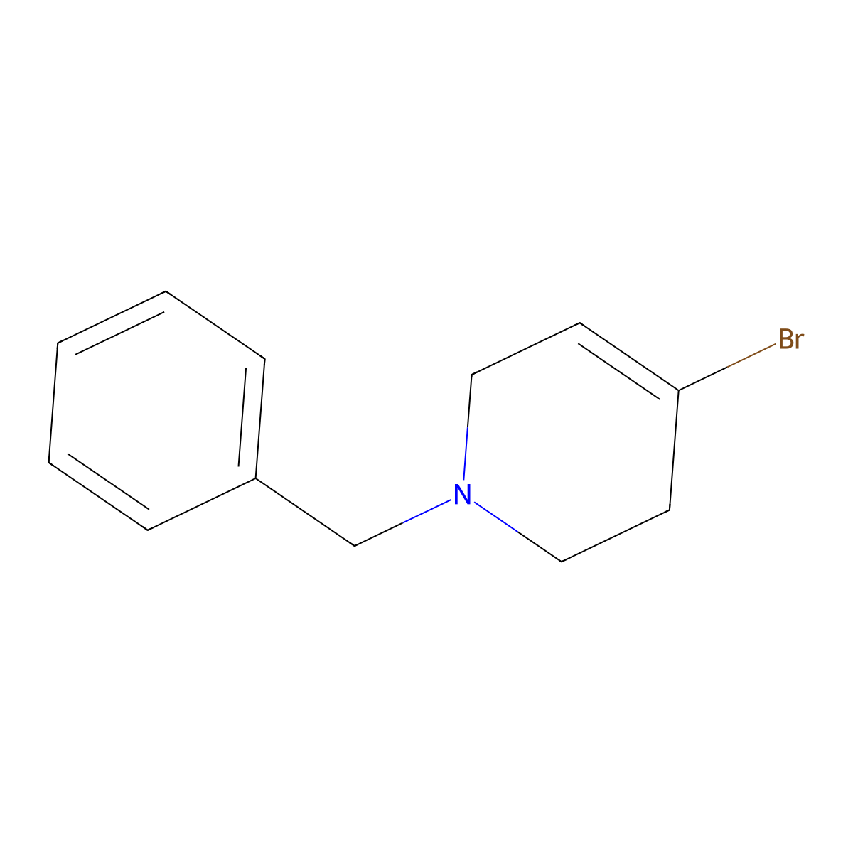 1-Benzyl-4-bromo-1,2,3,6-tetrahydropyridine molecular structure, CAS 175347-95-2