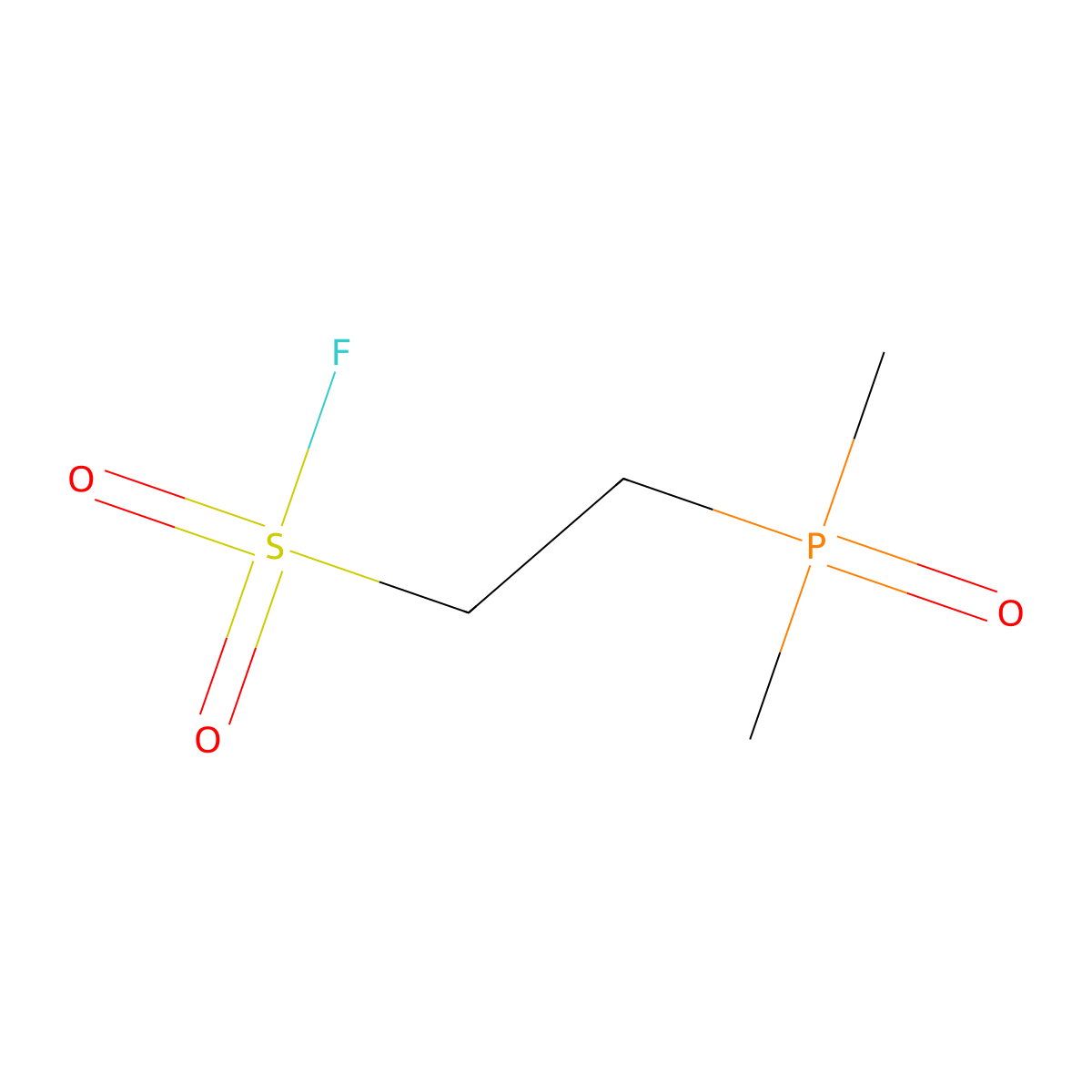 2-(Dimethylphosphoryl)ethane-1-sulfonyl fluoride molecular structure, CAS 17535-00-1