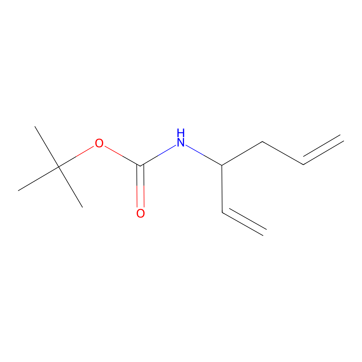 Tert-butyl hexa-1,5-dien-3-ylcarbamate molecular structure, CAS 175350-70-6