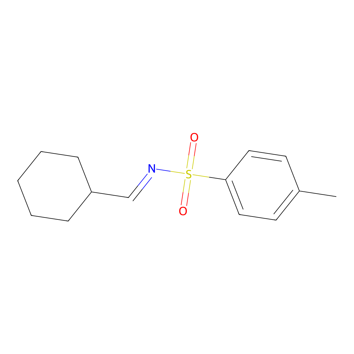 N-(Cyclohexylmethylene)-4-methylbenzenesulfonamide molecular structure, CAS 175355-34-7