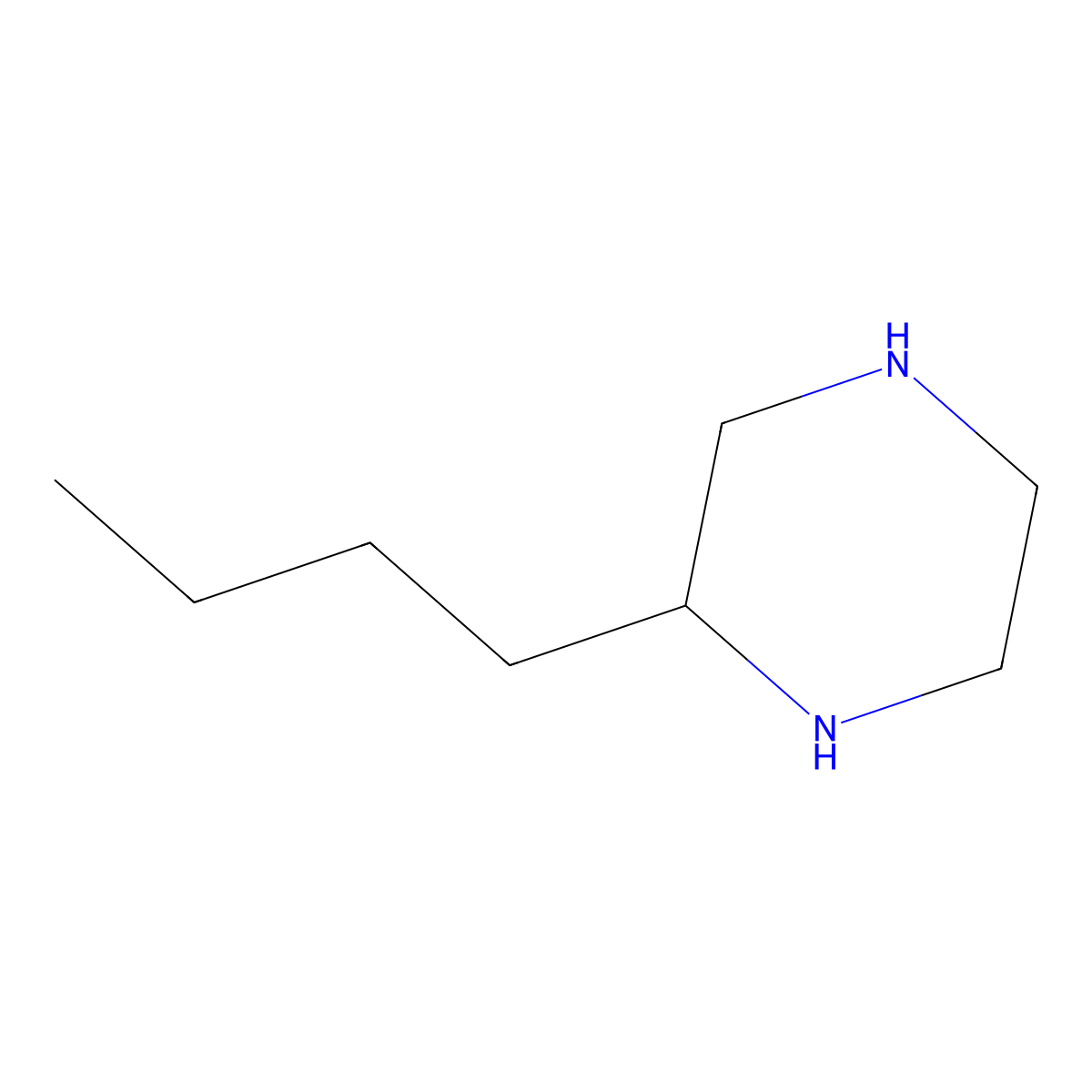 (2S)-2-butylpiperazine molecular structure, CAS 175357-58-1