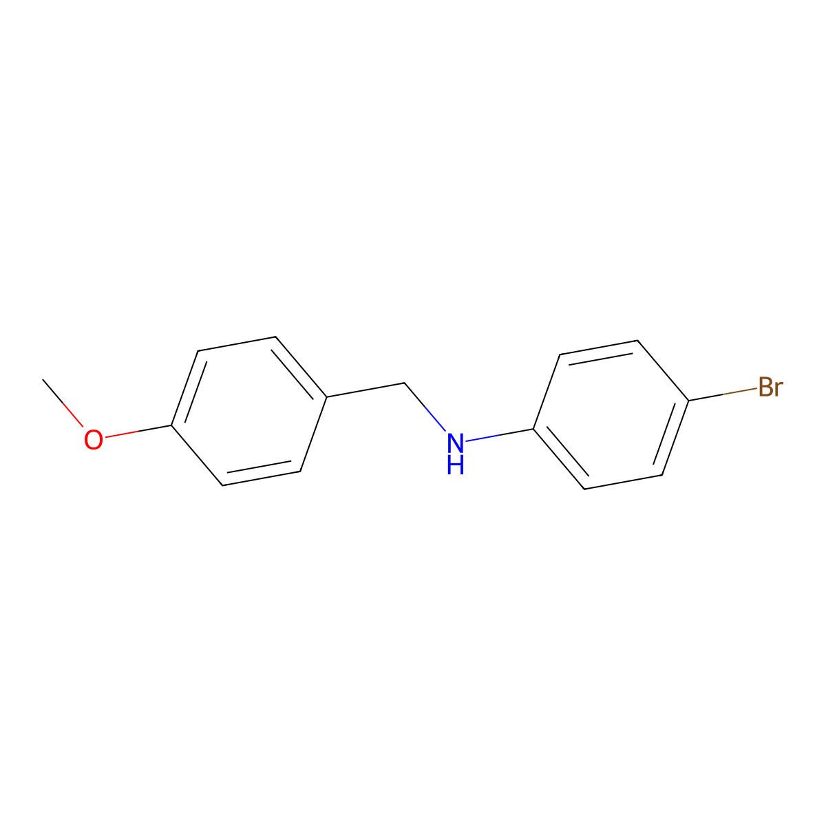 4-bromo-N-(4-methoxybenzyl)aniline molecular structure, CAS 175357-73-0