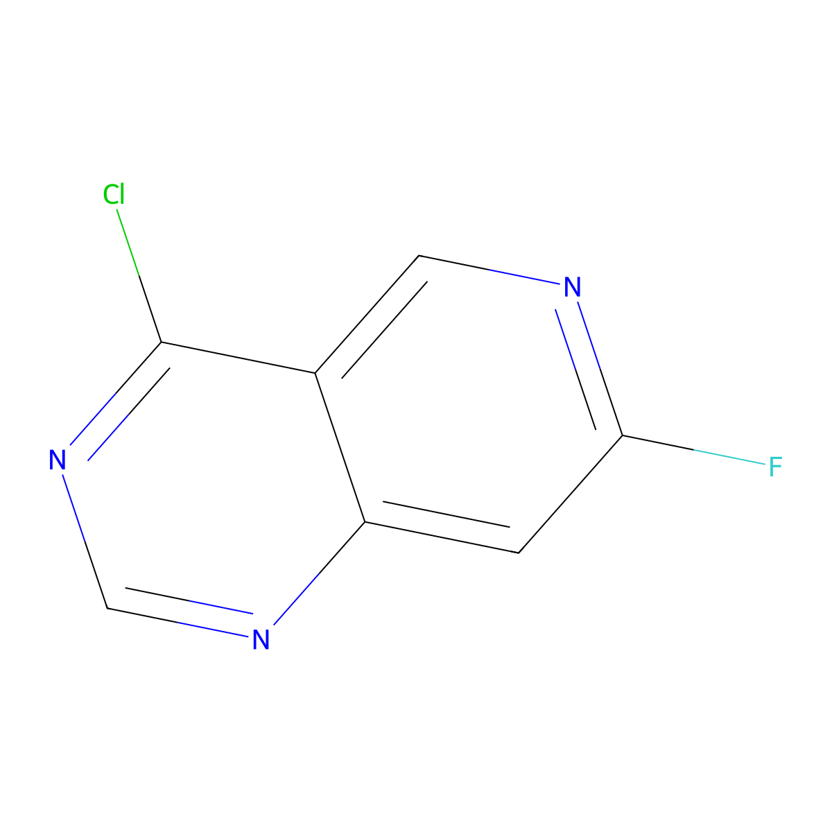 4-Chloro-7-fluoropyrido[4,3-d]pyrimidine molecular structure, CAS 175357-95-6