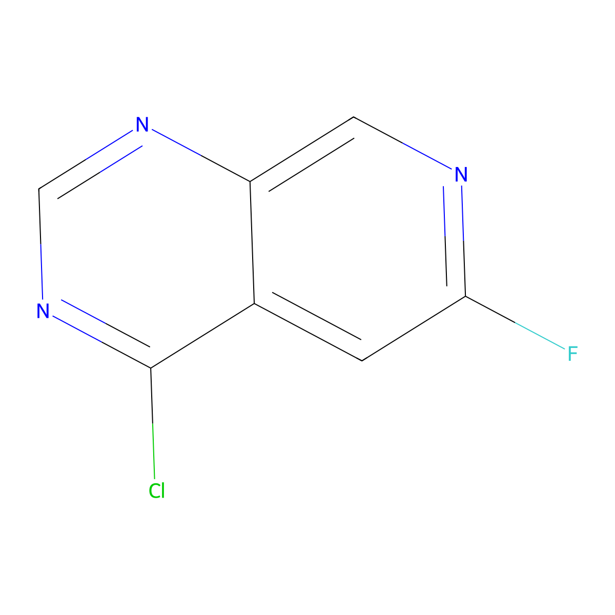 4-Chloro-6-fluoropyrido[3,4-D]pyrimidine molecular structure, CAS 175357-98-9