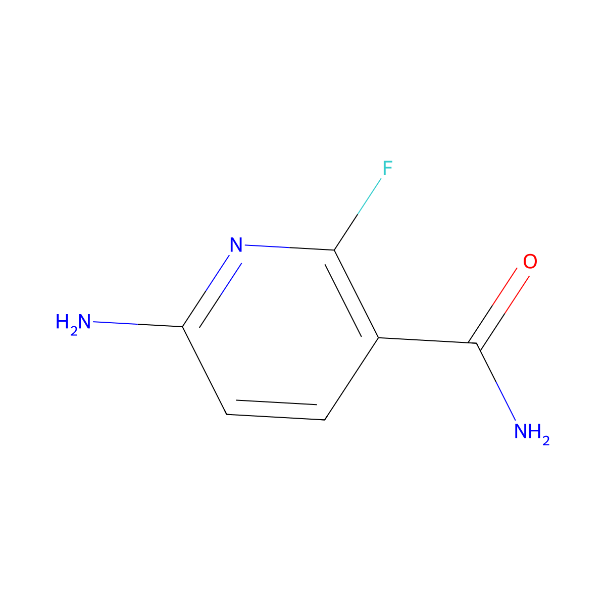 6-Amino-2-fluoronicotinamide molecular structure, CAS 175357-99-0