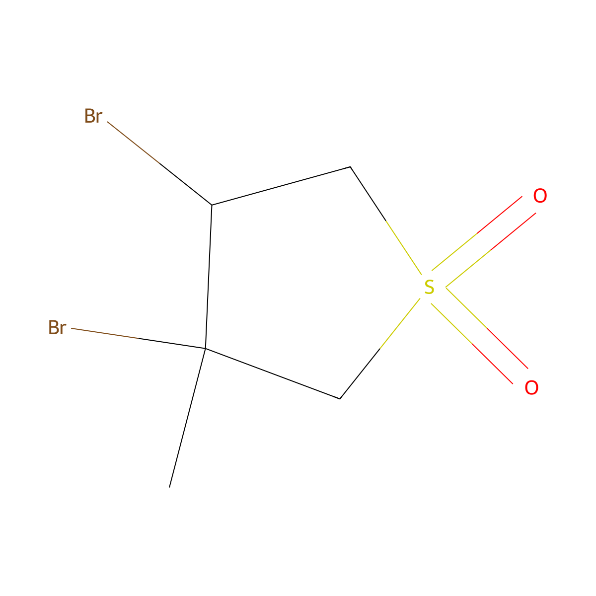 3,4-Dibromo-3-methyltetrahydrothiophene 1,1-dioxide molecular structure, CAS 17536-53-7