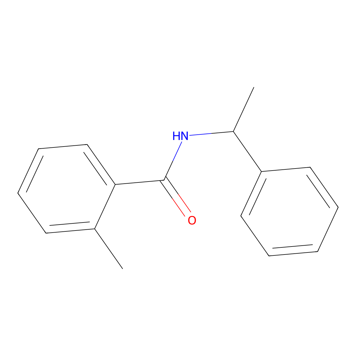 2-methyl-N-(1-phenylethyl)benzamide molecular structure, CAS 17537-43-8