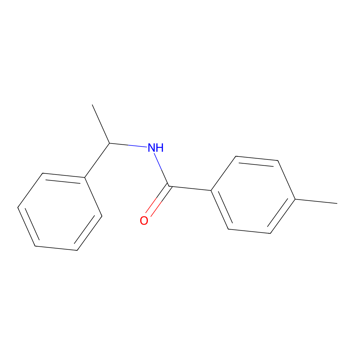 4-methyl-N-(1-phenylethyl)benzamide molecular structure, CAS 17537-45-0