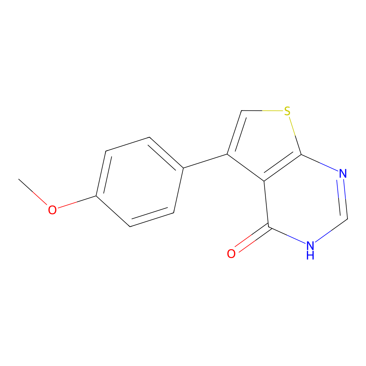 5-(4-methoxyphenyl)-3H,4H-thieno[2,3-d]pyrimidin-4-one molecular structure, CAS 17537-76-7