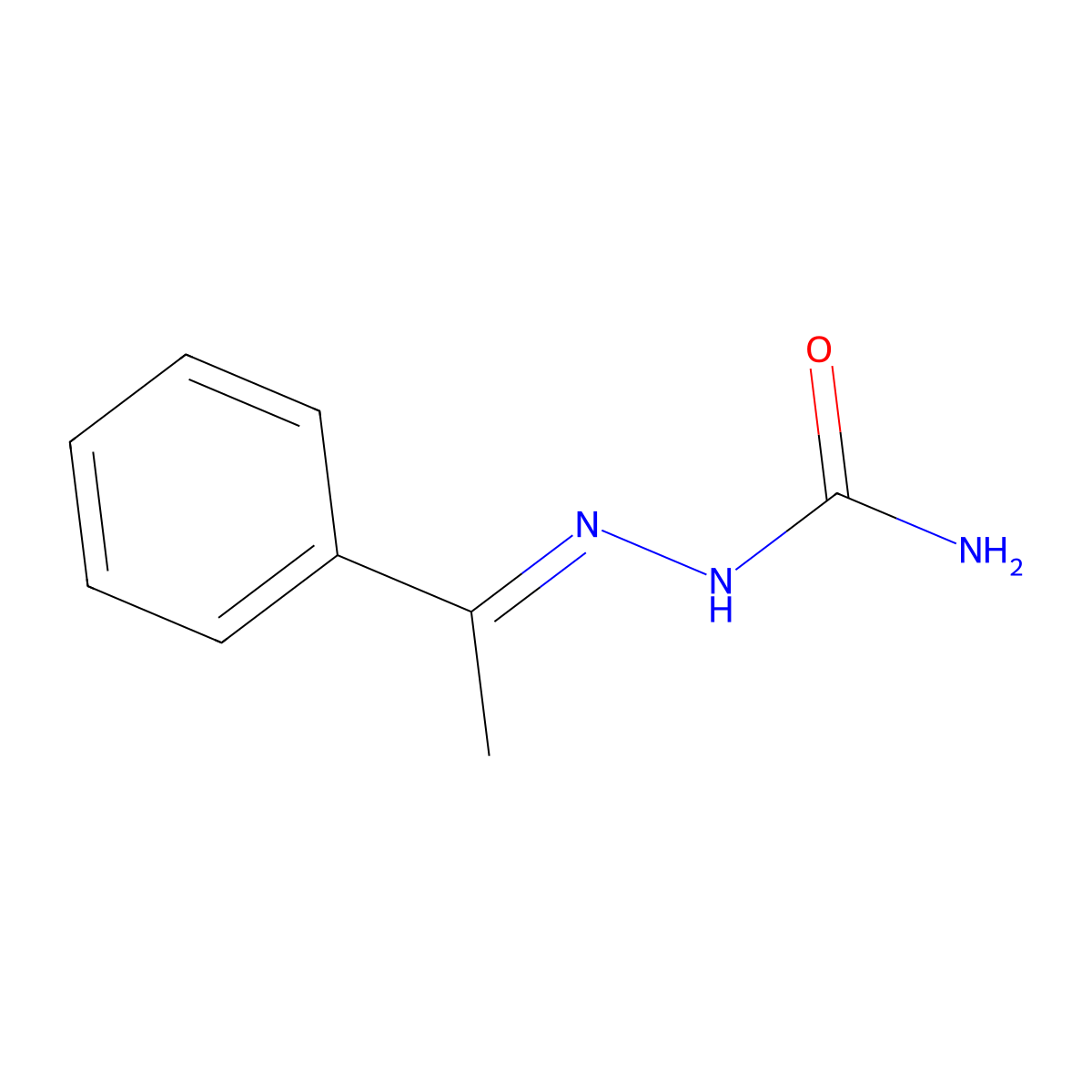 2-(1-Phenylethylidene)-1-hydrazinecarboxamide molecular structure, CAS 17539-55-8
