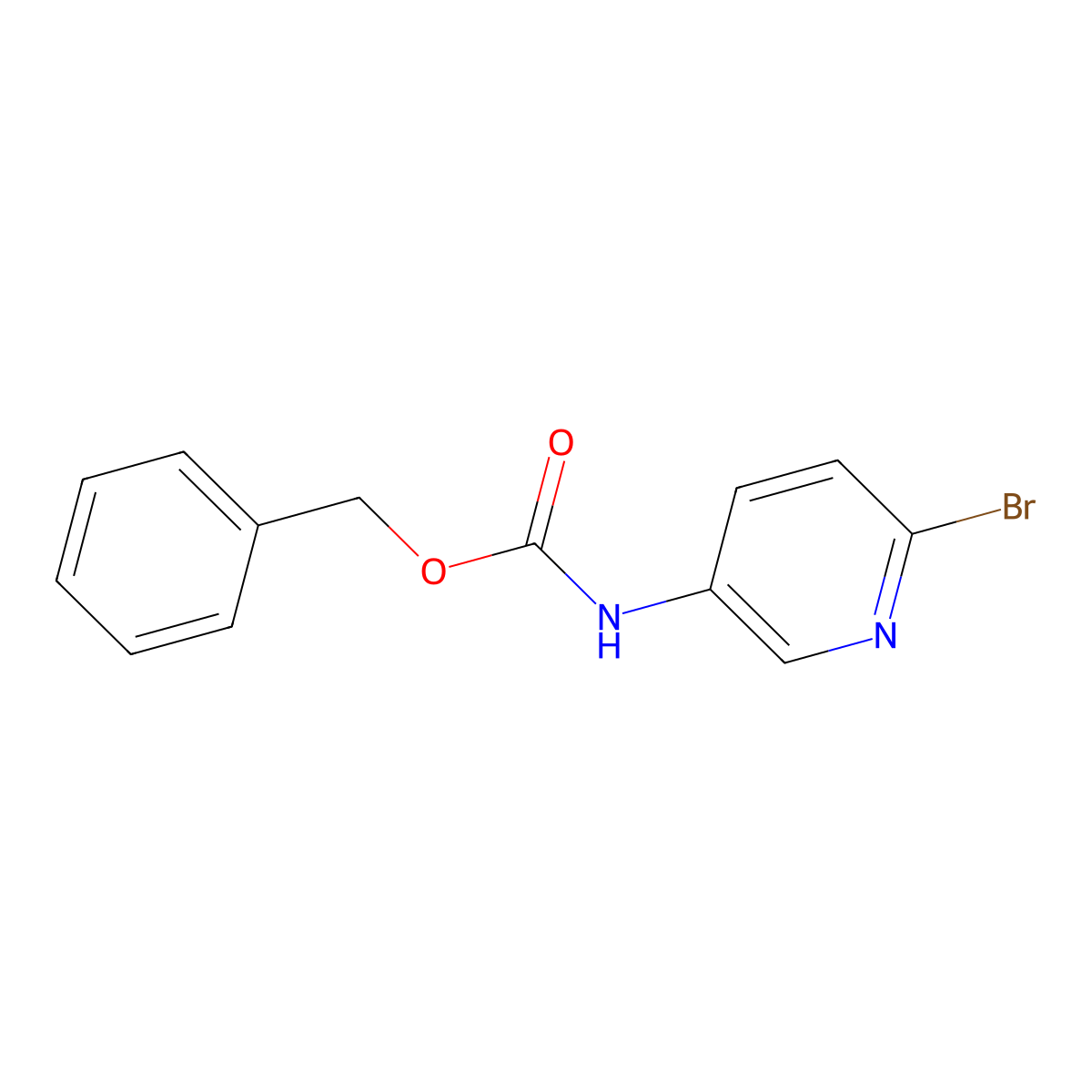 Benzyl N-(6-bromopyridin-3-YL)carbamate molecular structure, CAS 175393-05-2