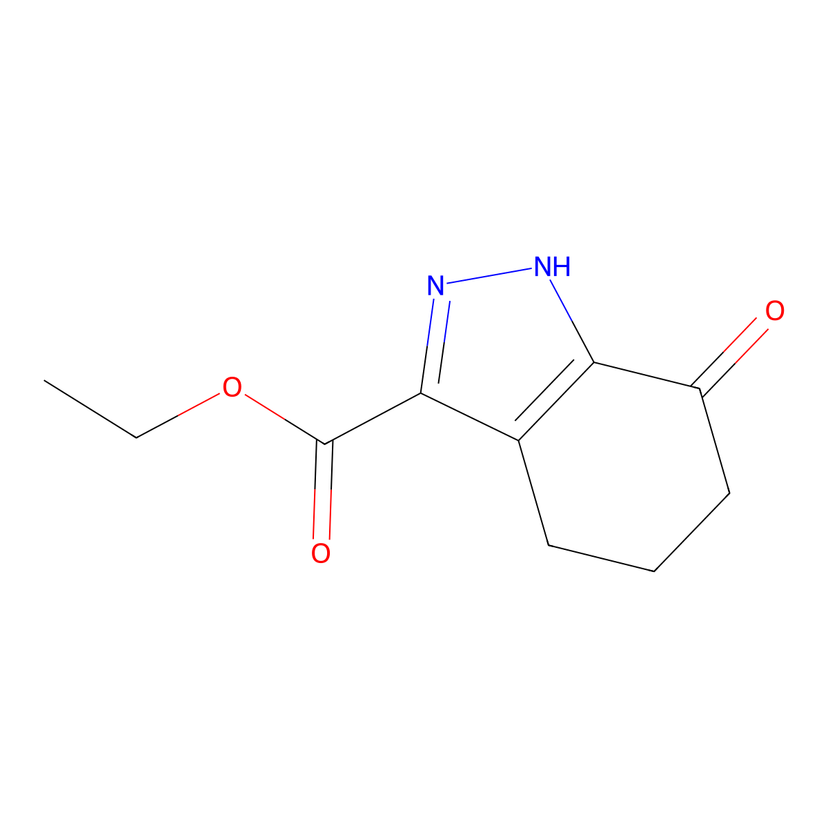 ethyl 7-oxo-4,5,6,7-tetrahydro-1H-indazole-3-carboxylate molecular structure, CAS 175396-30-2