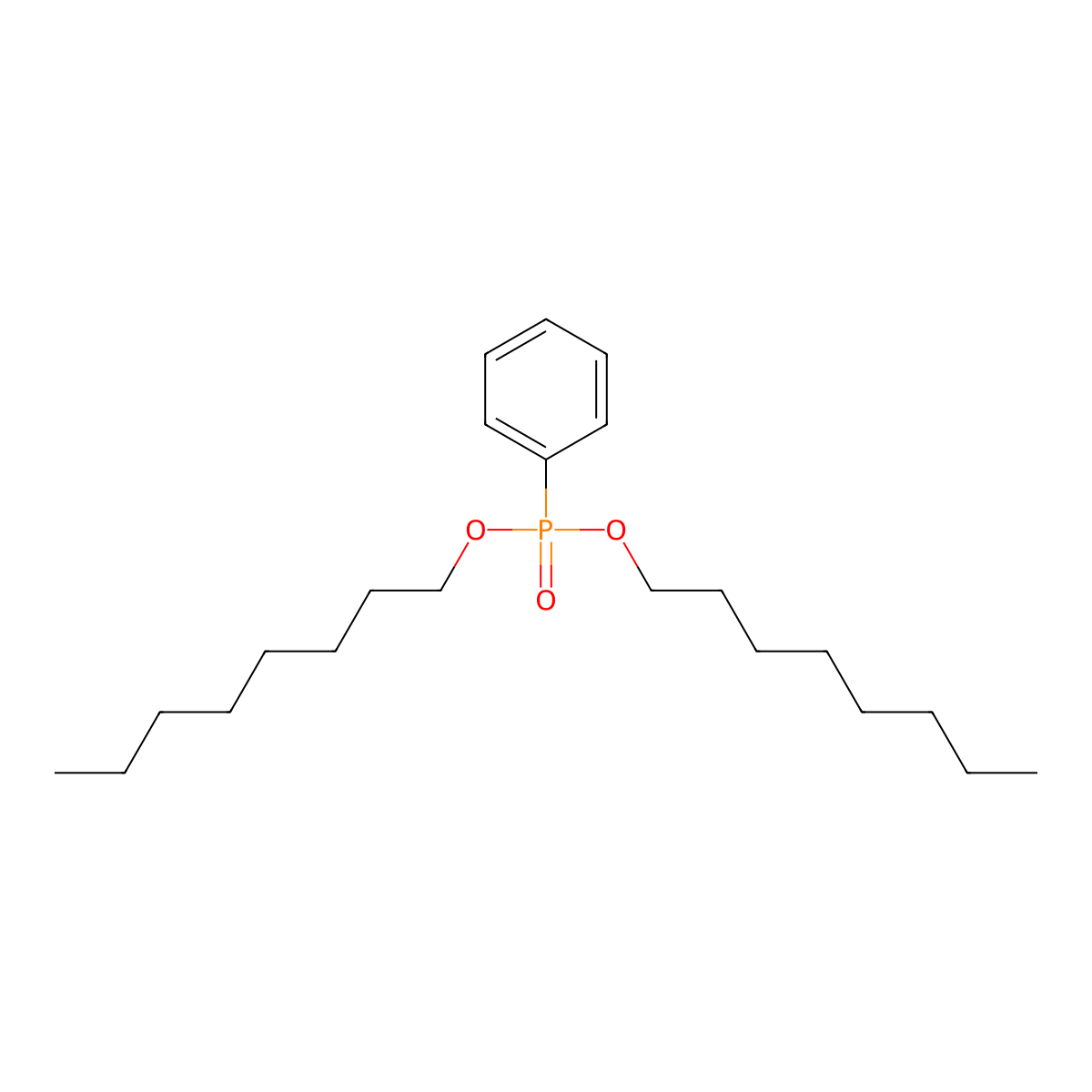 Dioctyl phenylphosphonate molecular structure, CAS 1754-47-8