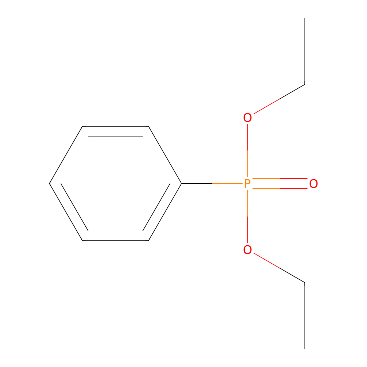 Phosphonic acid, phenyl-, diethyl ester molecular structure, CAS 1754-49-0