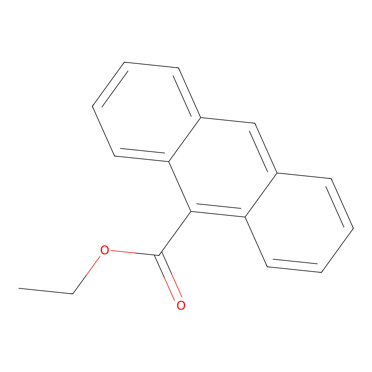 Ethyl anthracene-9-carboxylate molecular structure, CAS 1754-54-7