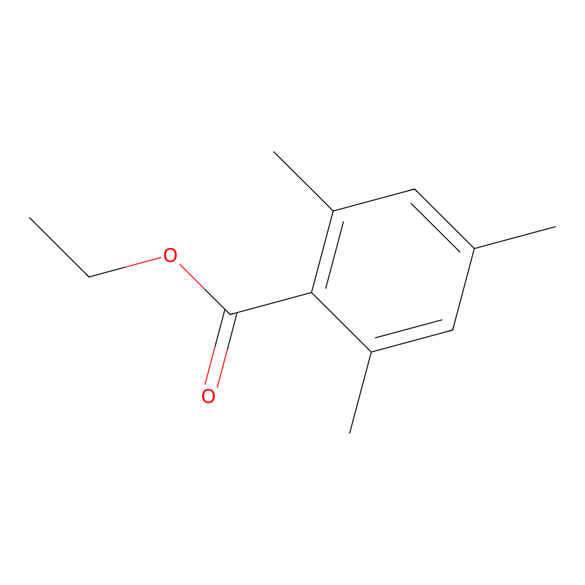 Ethyl 2,4,6-trimethylbenzoate molecular structure, CAS 1754-55-8