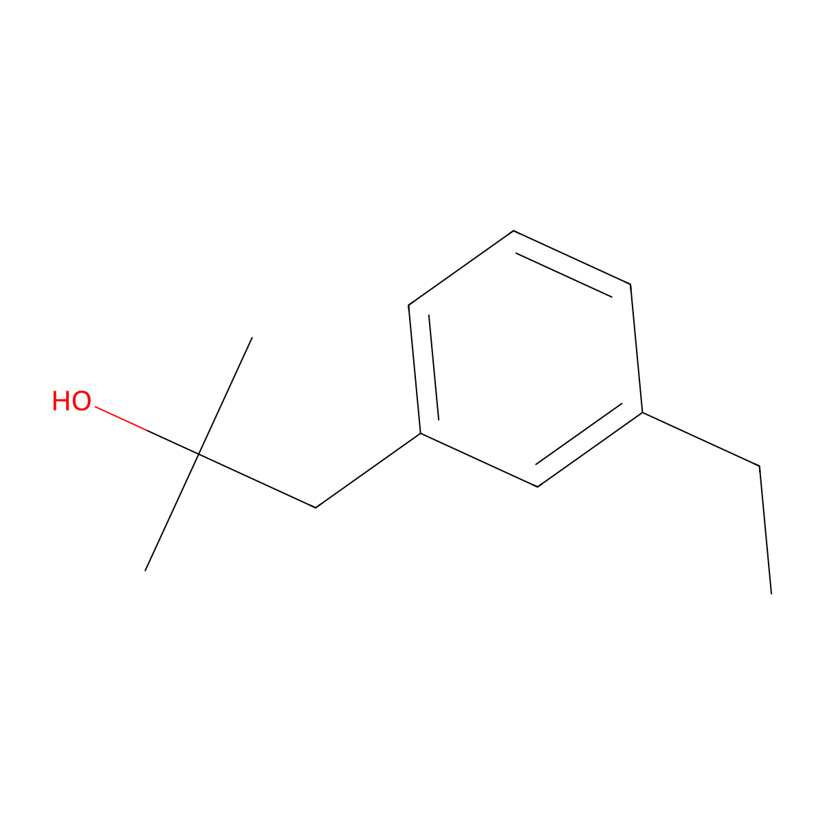 1-(3-Ethylphenyl)-2-methyl-2-propanol molecular structure, CAS 1754-69-4