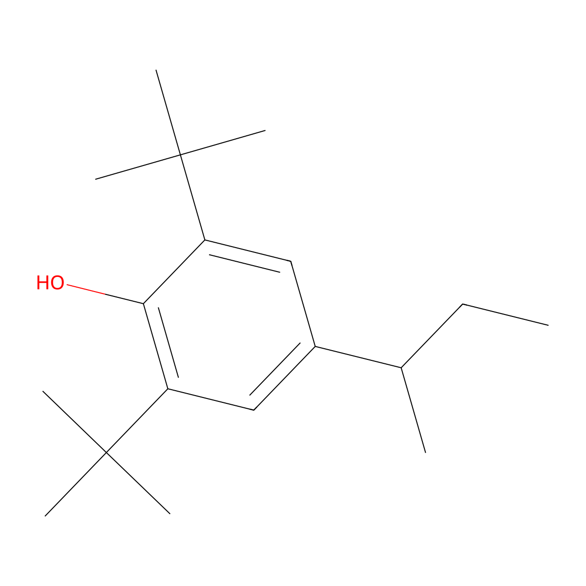 4-sec-Butyl-2,6-di-tert-butylphenol molecular structure, CAS 17540-75-9