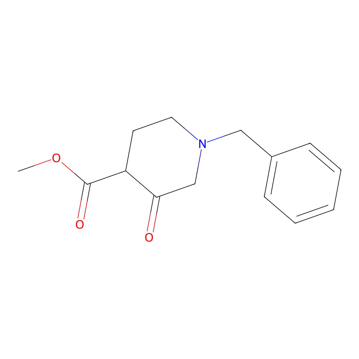 Methyl 1-benzyl-3-oxopiperidine-4-carboxylate molecular structure, CAS 175406-94-7