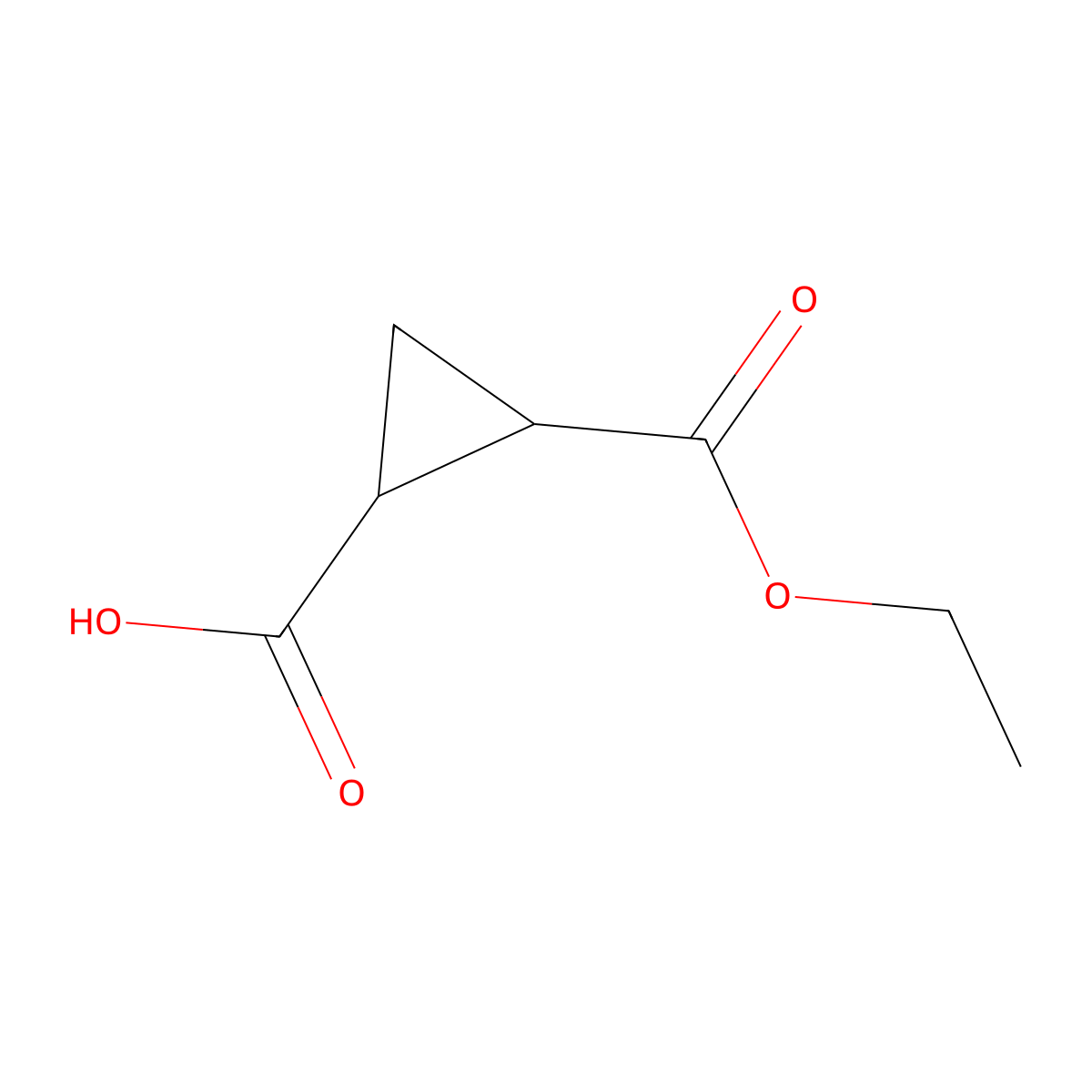 (1S,2S)-2-(Ethoxycarbonyl)cyclopropane-1-carboxylic acid molecular structure, CAS 175415-95-9