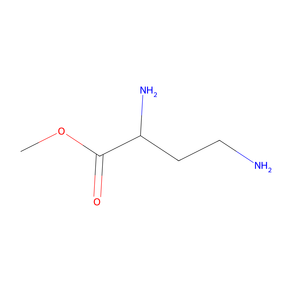 Methyl (2S)-2,4-diaminobutanoate molecular structure, CAS 175415-97-1