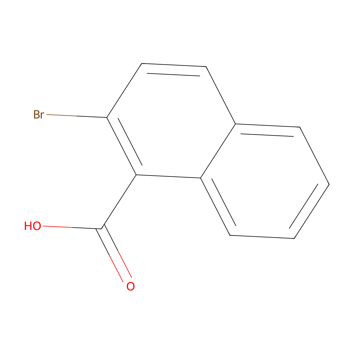 2-Bromonaphthalene-1-carboxylic acid molecular structure, CAS 17542-05-1