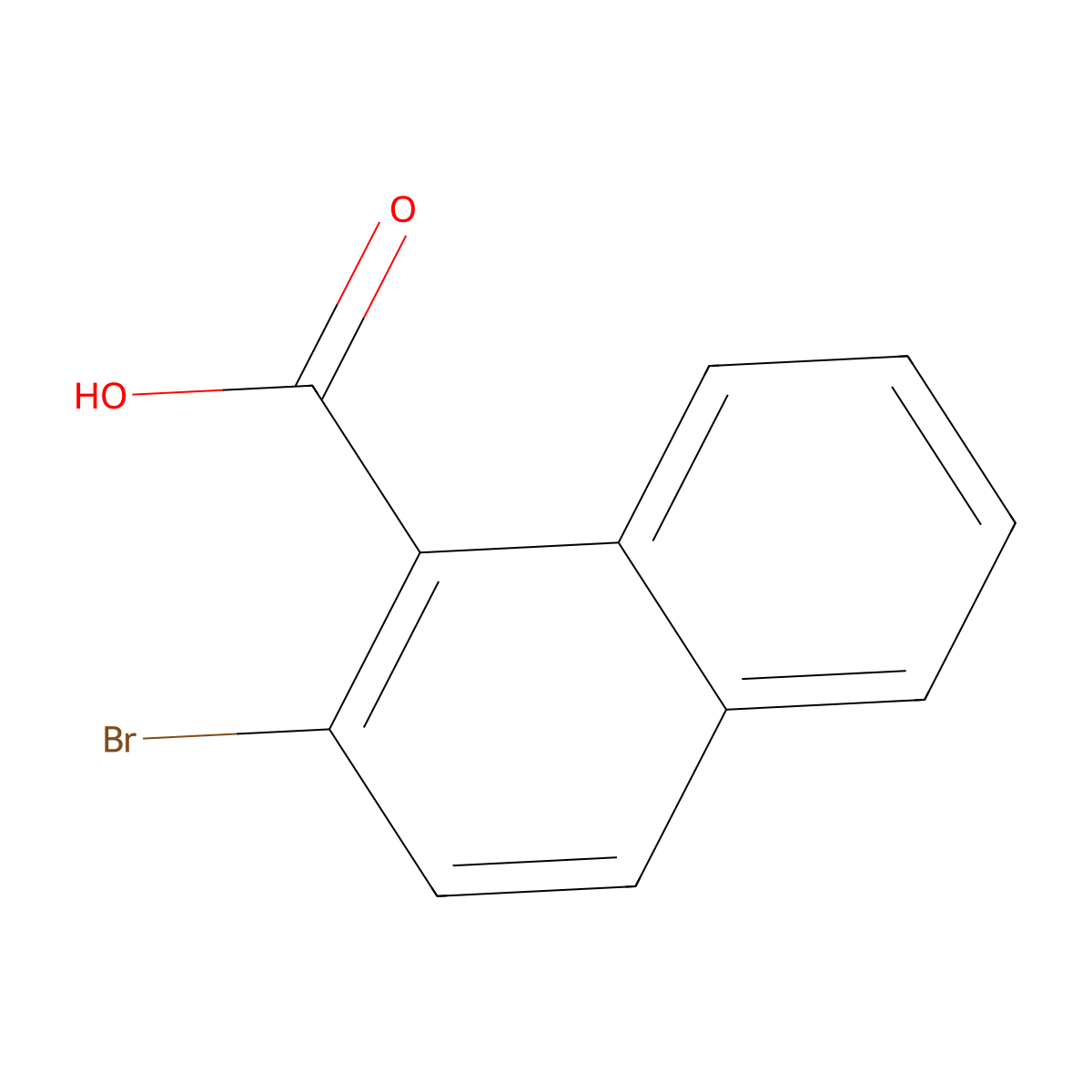 2-Bromonaphthalene-1-carboxylic acid molecular structure, CAS 17542-05-1