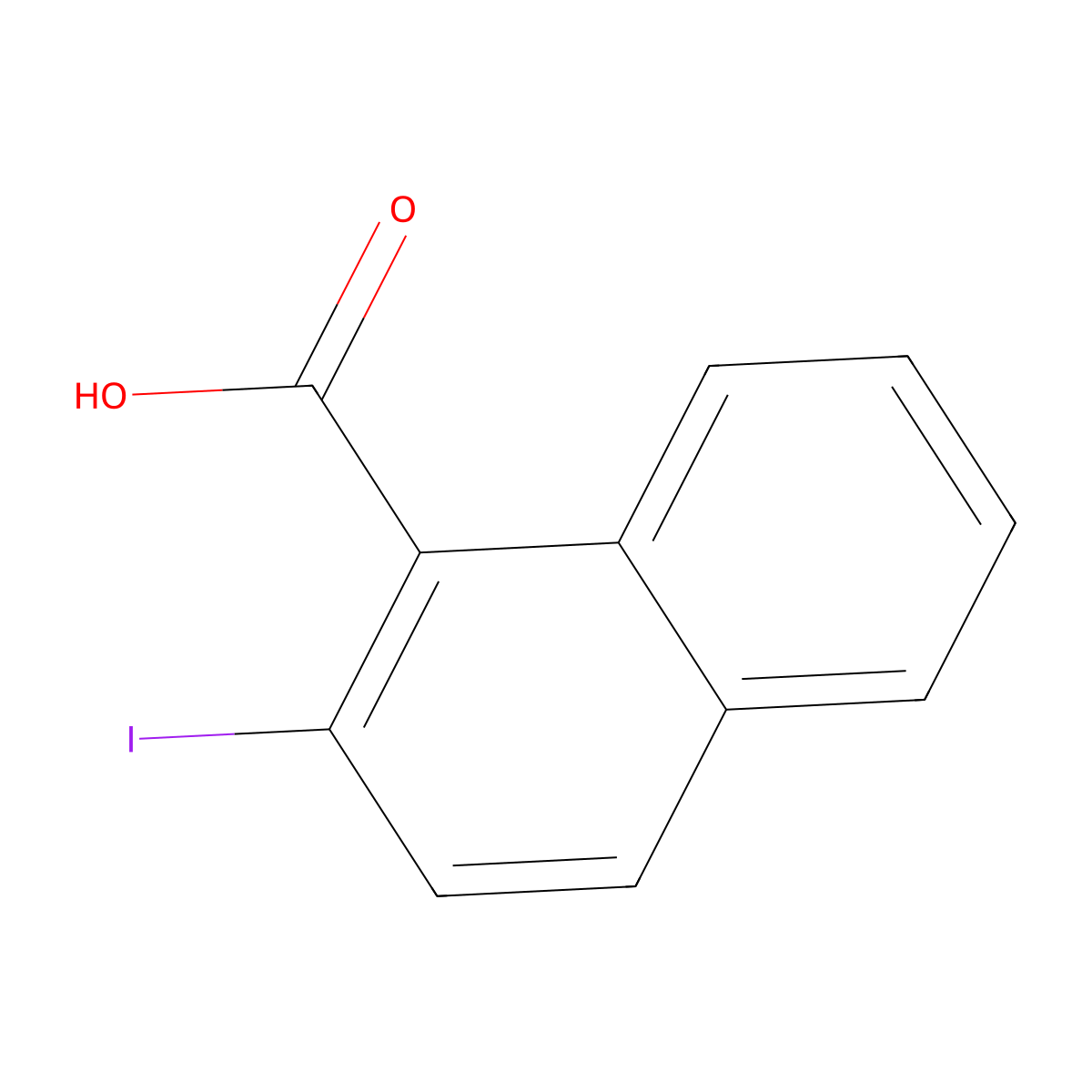 2-Iodonaphthalene-1-carboxylic acid molecular structure, CAS 17542-06-2
