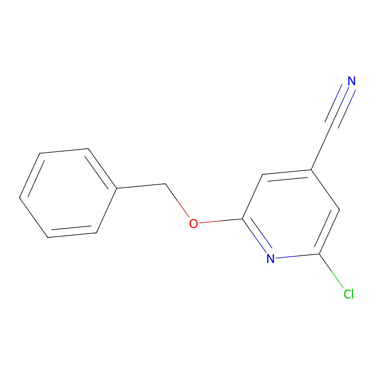2-Benzyloxy-6-chloro-4-cyanopyridine molecular structure, CAS 175422-06-7