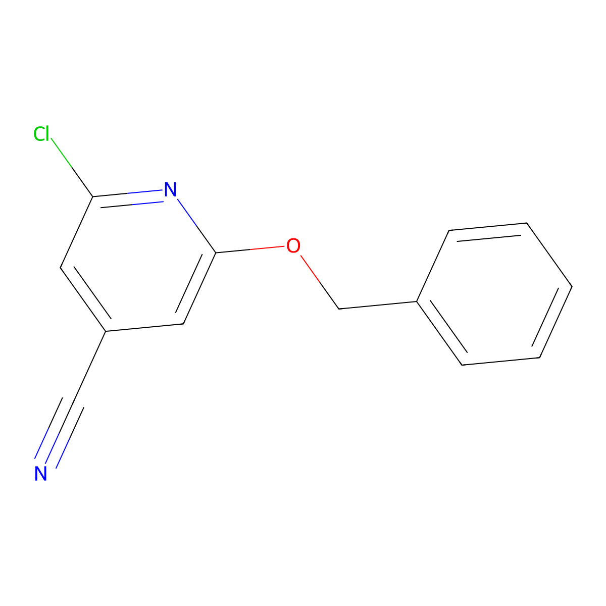 2-Benzyloxy-6-chloro-4-cyanopyridine molecular structure, CAS 175422-06-7