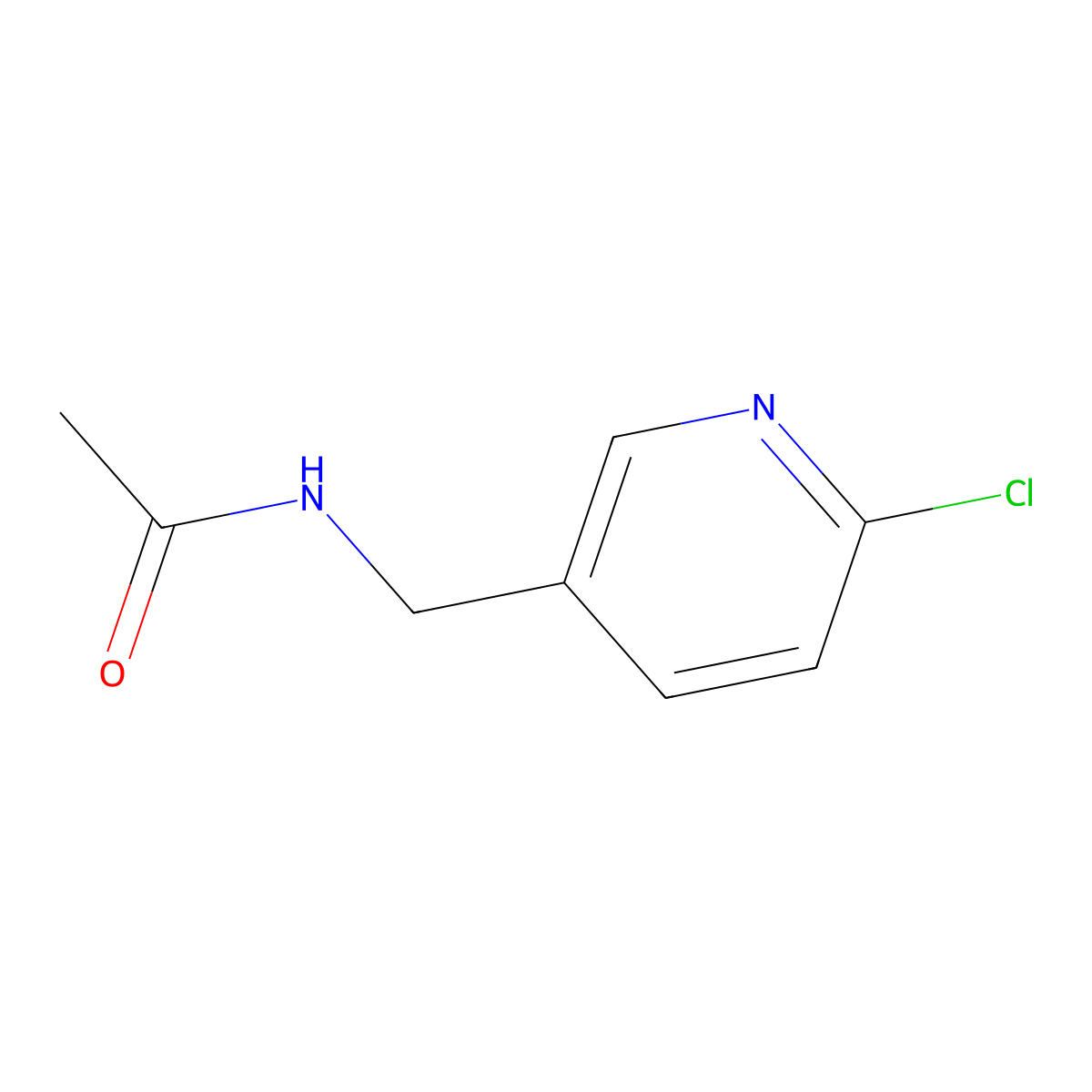 N-((6-Chloro-3-pyridinyl)methyl)acetamide molecular structure, CAS 175424-74-5