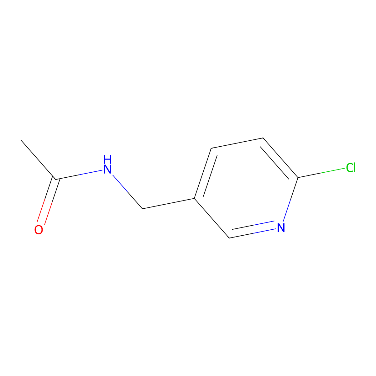 N-((6-Chloro-3-pyridinyl)methyl)acetamide molecular structure, CAS 175424-74-5