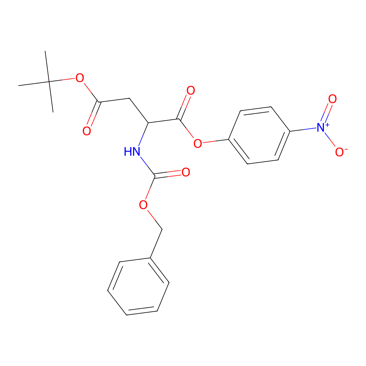 (S)-4-tert-Butyl 1-(4-nitrophenyl) 2-(((benzyloxy)carbonyl)amino)succinate molecular structure, CAS 17543-17-8