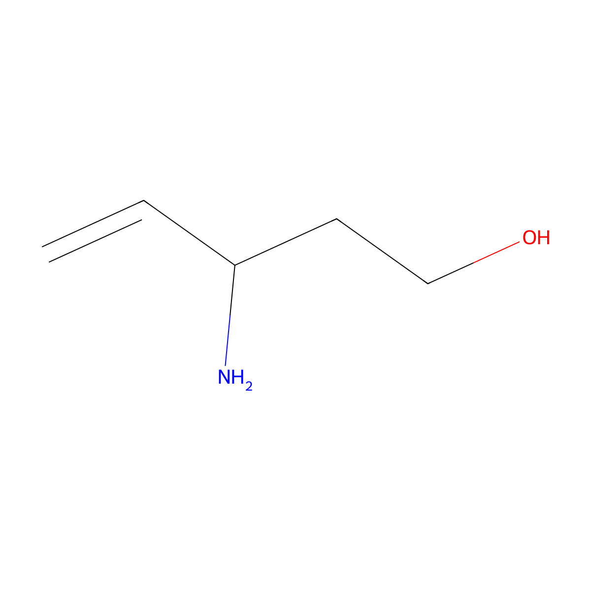 3-Aminopent-4-en-1-ol molecular structure, CAS 175431-85-3