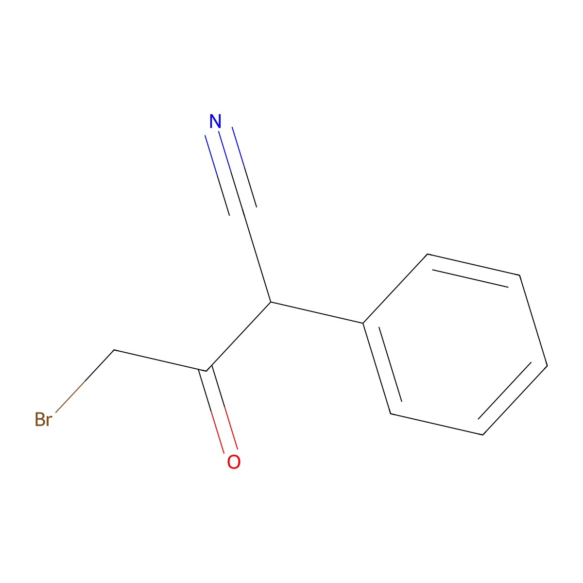 4-Bromo-3-oxo-2-phenylbutanenitrile molecular structure, CAS 175432-90-3