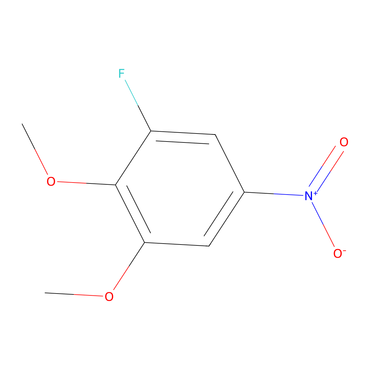 1-Fluoro-2,3-dimethoxy-5-nitrobenzene molecular structure, CAS 175435-40-2
