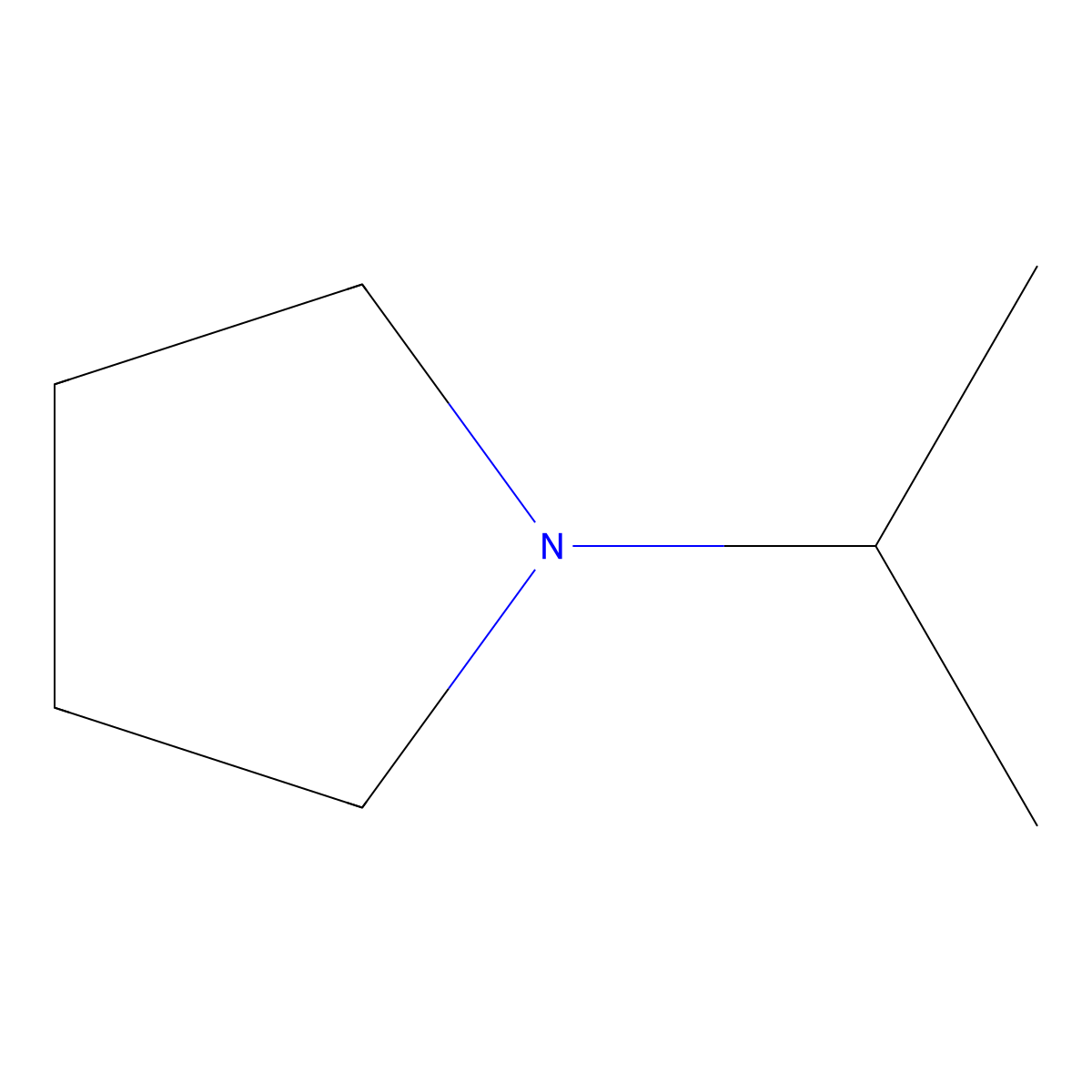 N-Isopropylpyrrolidine molecular structure, CAS 17544-07-9