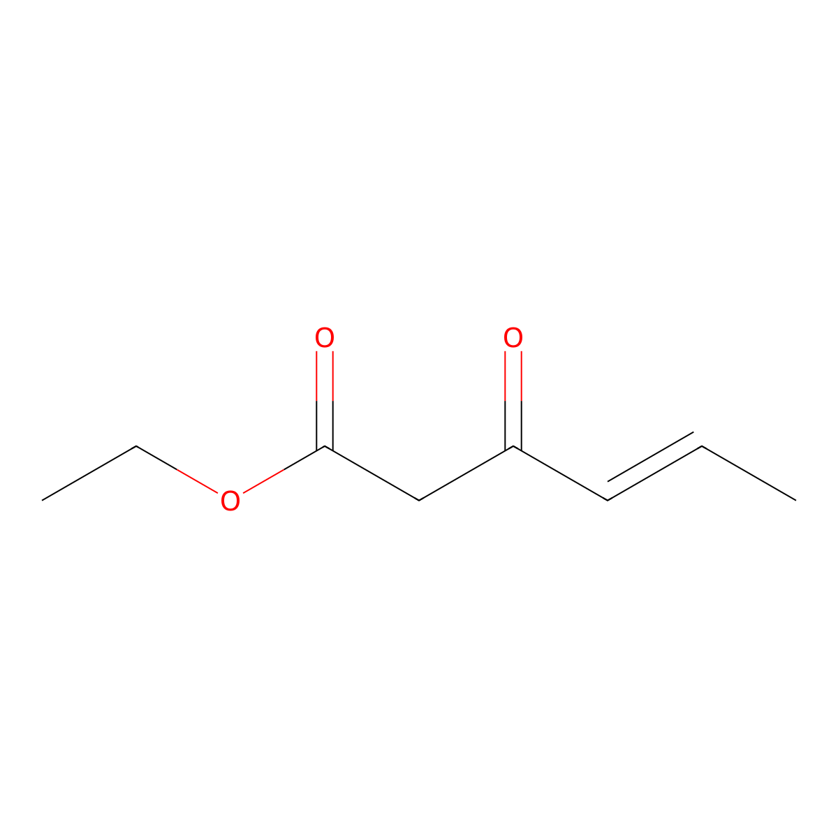 Ethylideneacetoacetic acid ethyl ester molecular structure, CAS 17544-47-7