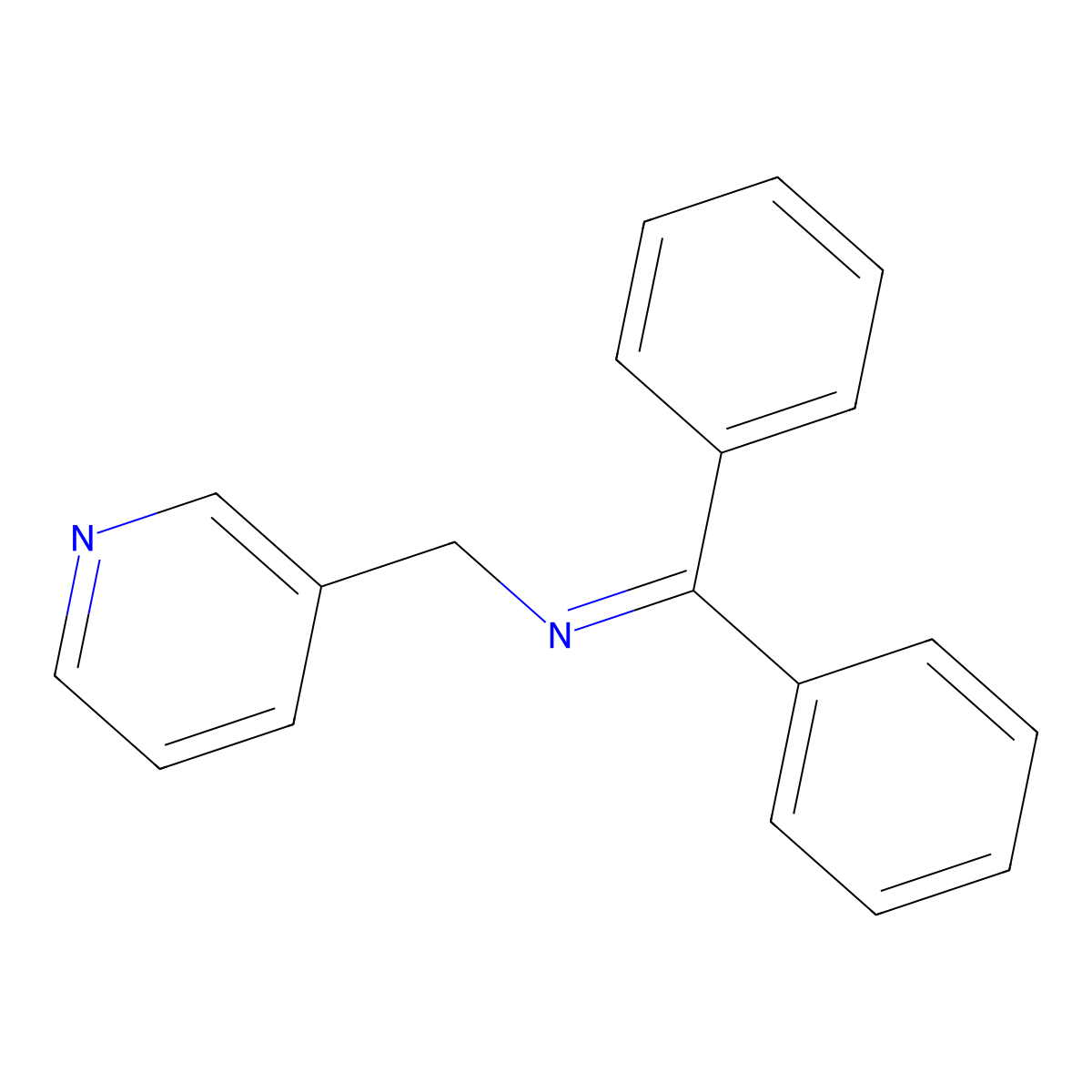 1,1-diphenyl-N-(pyridin-3-ylmethyl)methanimine molecular structure, CAS 175441-83-5
