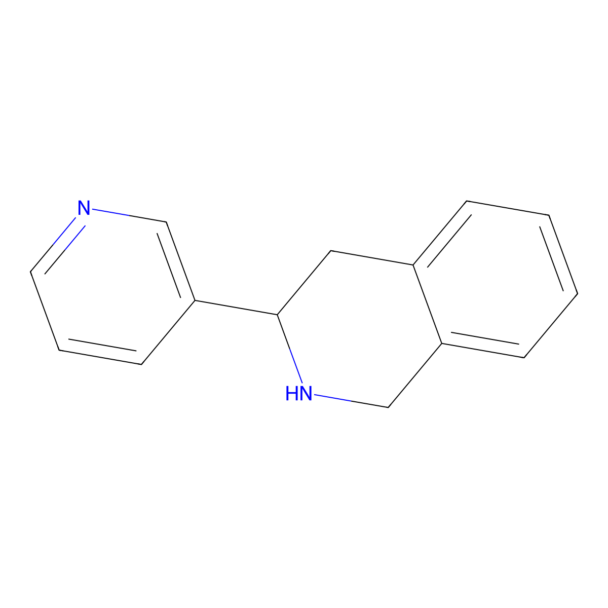 1,2,3,4-Tetrahydro-3-(3-pyridinyl)isoquinoline molecular structure, CAS 175441-84-6