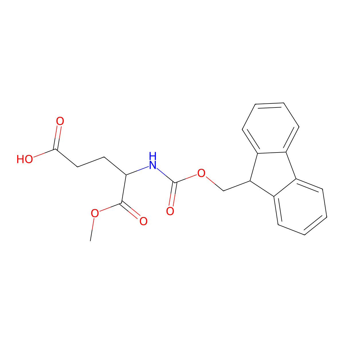 N-Fmoc-D-glutamic acid 1-methyl ester molecular structure, CAS 175452-89-8