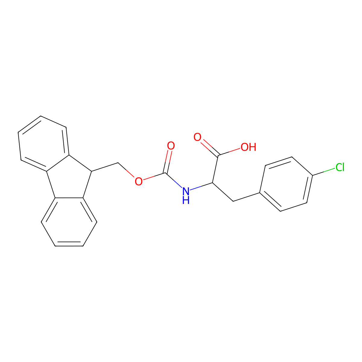 (s)-n-Fmoc-4-chlorophenylalanine molecular structure, CAS 175453-08-4