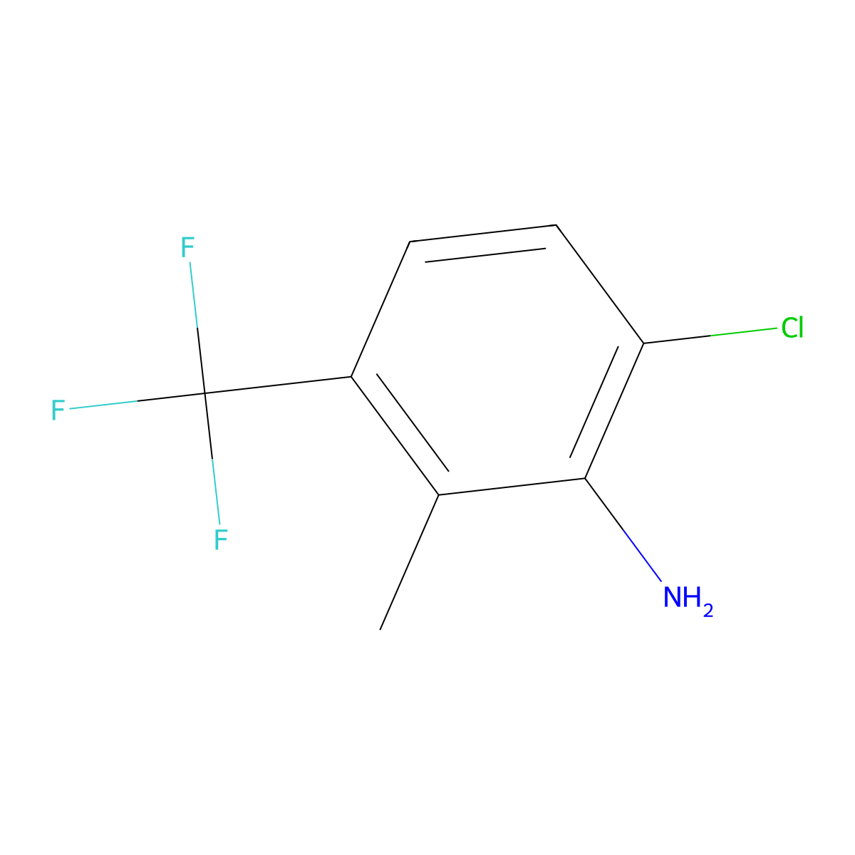 6-Chloro-2-methyl-3-(trifluoromethyl)aniline molecular structure, CAS 175459-13-9
