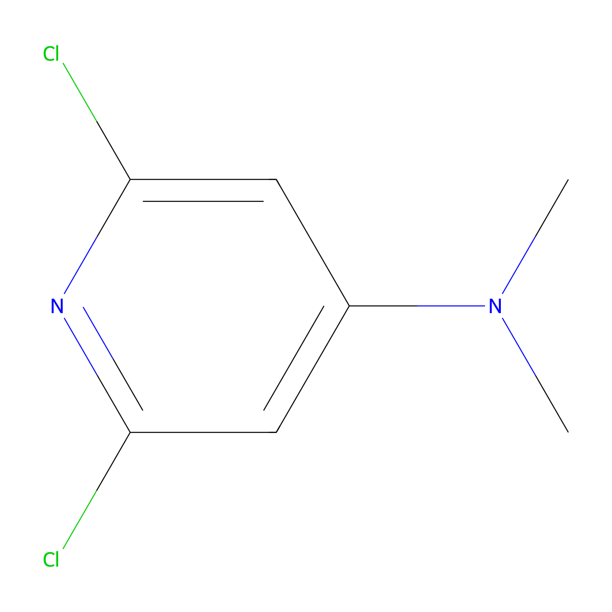 4-Pyridinamine, 2,6-dichloro-N,N-dimethyl- molecular structure, CAS 175461-34-4