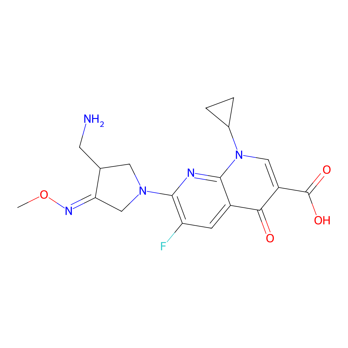 Gemifloxacin molecular structure, CAS 175463-14-6