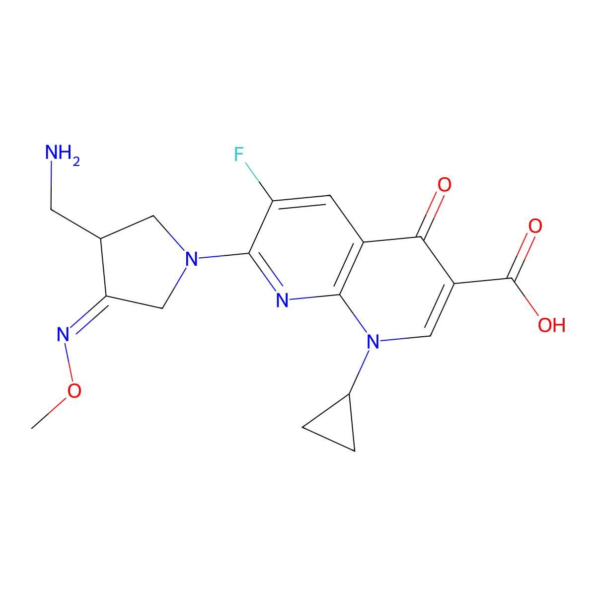 Gemifloxacin molecular structure, CAS 175463-14-6