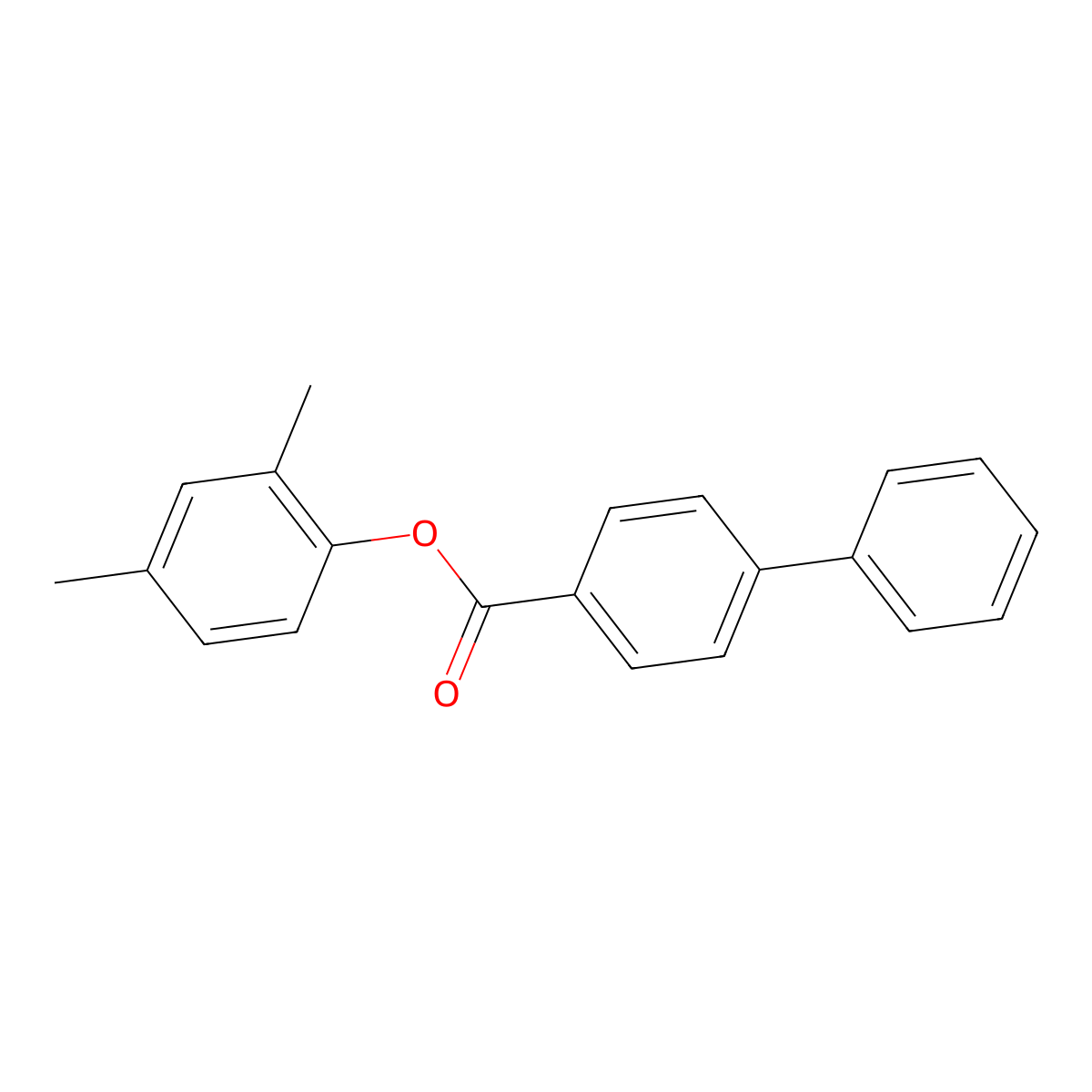 (2,4-Dimethylphenyl) 4-phenylbenzoate molecular structure, CAS 175466-72-5